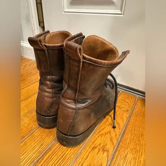 Frye Veronica leather lace up combat boots - Picture 9 of 16